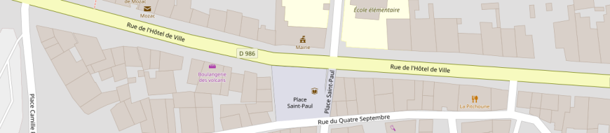 Google maps, localisation de l'hôtel de ville de Riom.