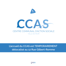 L’accueil du CCAS est TEMPORAIREMENT délocalisé au 12 Rue Gilbert-Romme-2